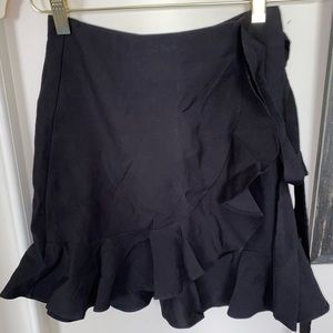 LF black ruffle skirt